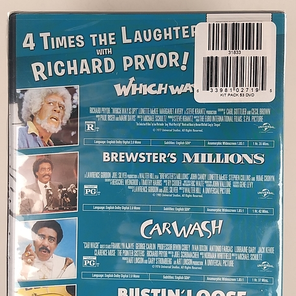Richard Pryor 4 Movie Collection DVD Set, Factory Sealed - Picture 4 of 11